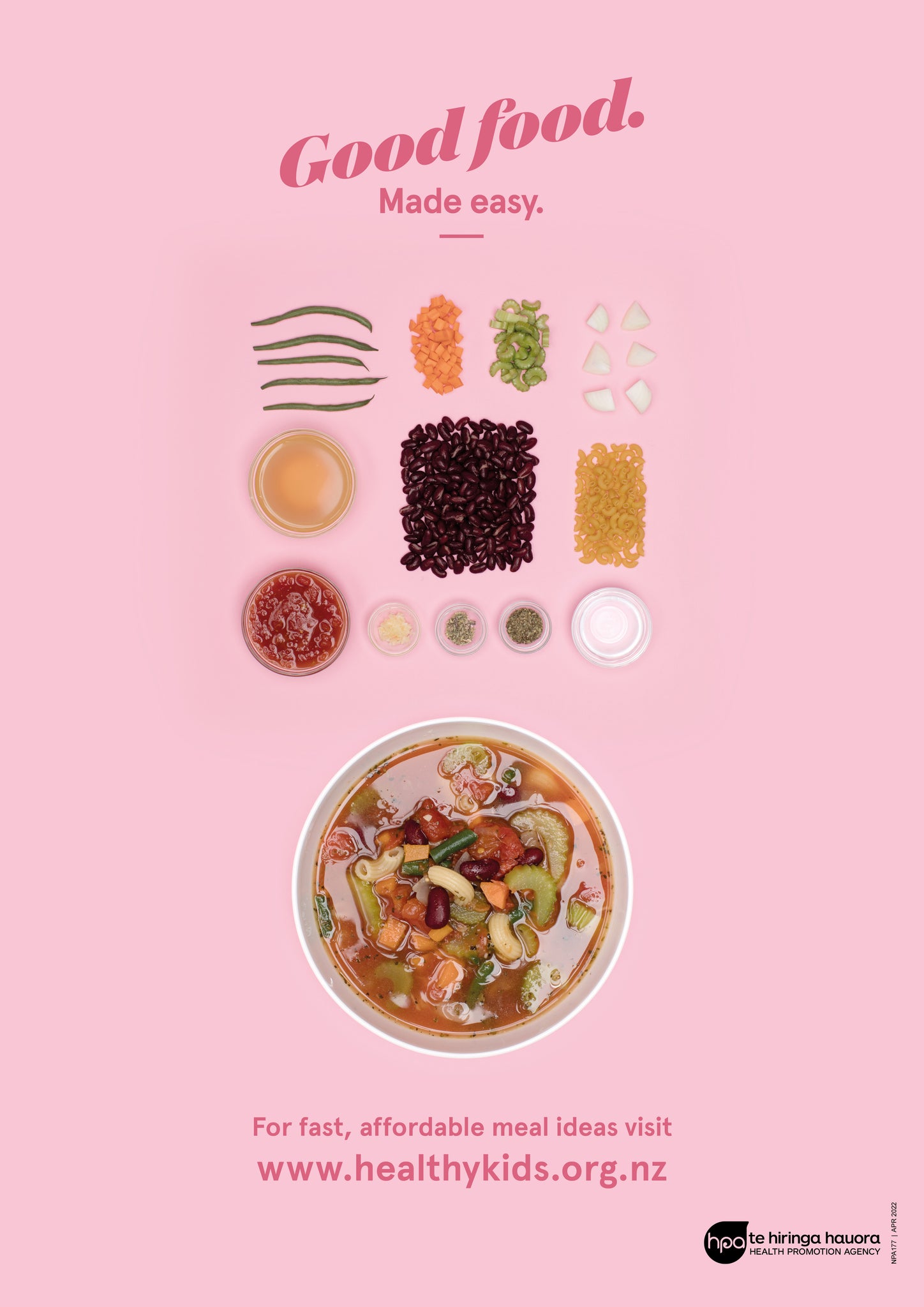 Good Food Poster – Minestrone Soup - Digital only