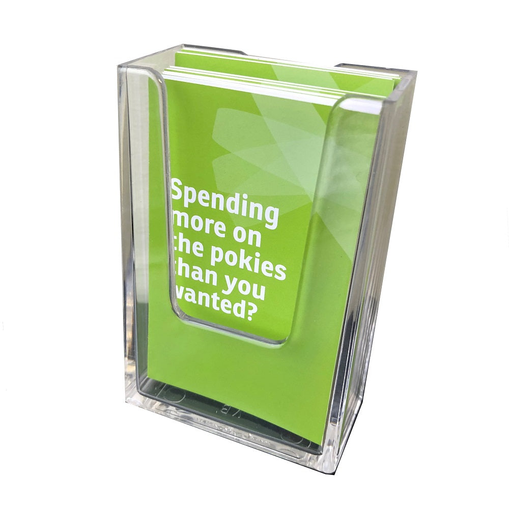 Wallet leaflet holder - perspex (for wall mounting)